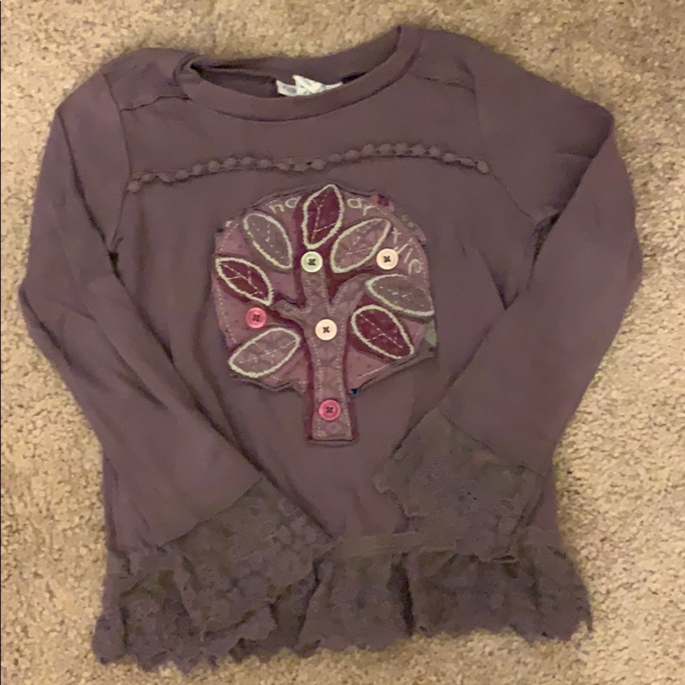 Naartjie Kids purple tree sweater, XS 3 yrs